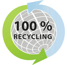 100 Prozent Recycling Symbol
