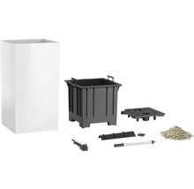 Pflanzkübel rechteckig Lechuza Canto Premium 40 Kunststoff 40 cm x 40 cm x 76 cm weiß