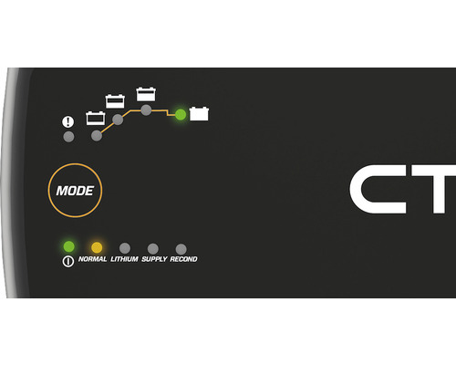 Anzeigefeld eines Batterieladegerätes mit Ladezustandsanzeige