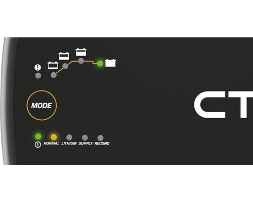 Anzeige des Batterieladegeräts mit Ladezustandsanzeige