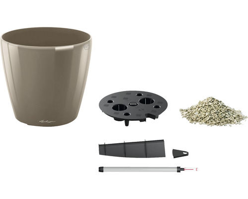 Lechuza Classico Topf-Set mit Einsatz, Substrat, Füllstandsanzeiger und Überlauf
