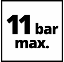 Maximaler Druck 11 bar