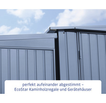 EcoStar Kaminholzregale und Gerätehäuser im Detail