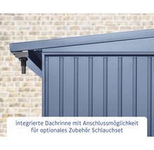 Integrierte Dachrinne mit Anschlussmöglichkeit für optionales Zubehör Schlauchset