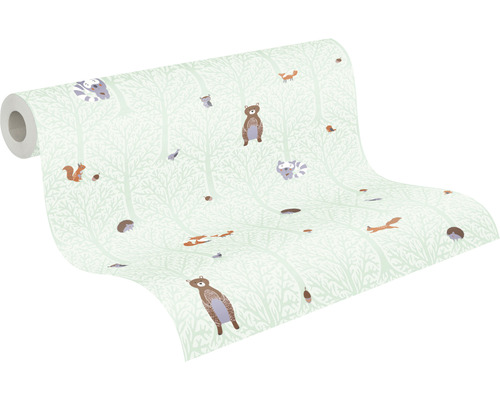 Tapetenrolle mit Waldtier-Motiv