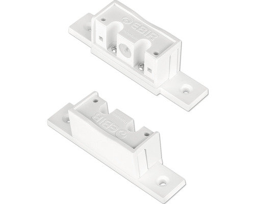Zwei weisse EBIR Universal-Befestigungsblöcke im Detail