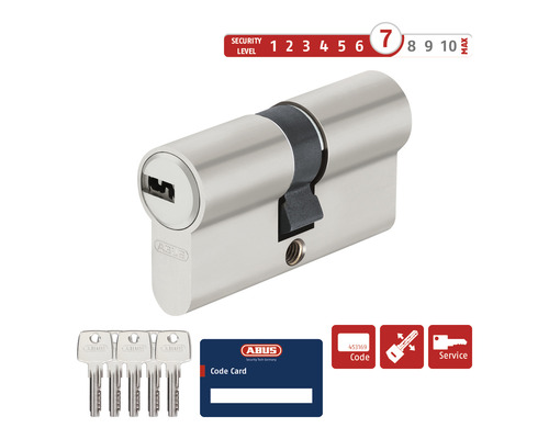 ABUS Zylinder mit Schlüssel und Code Karte