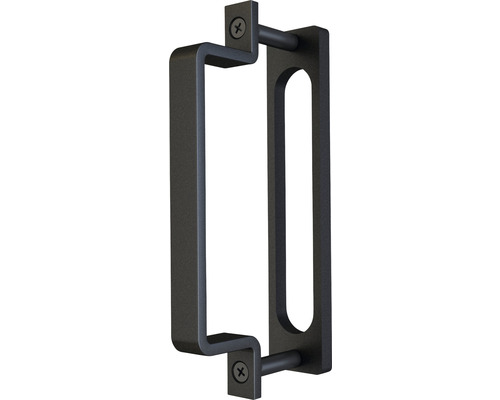 Schwarzer Türgriff aus Metall