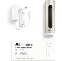 Netatmo Smart Indoor Kamera mit Netzteil und Bedienungsanleitung