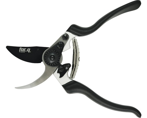 Gartenschere mit schwarzem Griff und Klinge