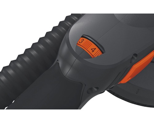 Detailansicht des Schleifgerätes mit Geschwindigkeitsregler