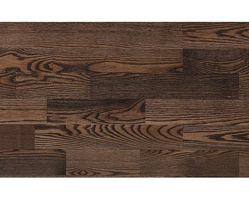 Nahaufnahme eines Holzfußbodens mit dunkler Holzmaserung