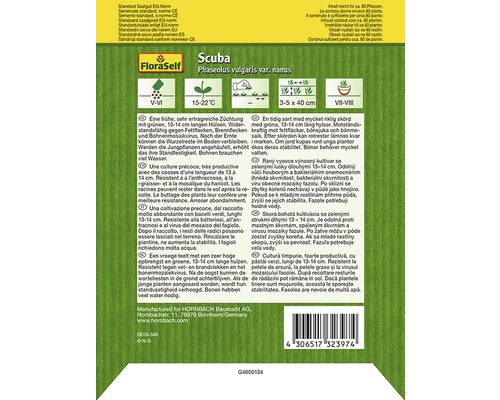 Samenpackung Scuba Buschbohnen der Marke FloraSelf