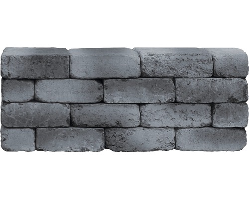 Mauer aus Betonsteinen