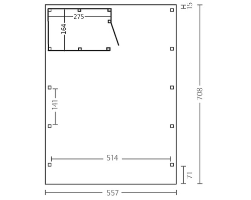 Grundriss mit Maßangaben