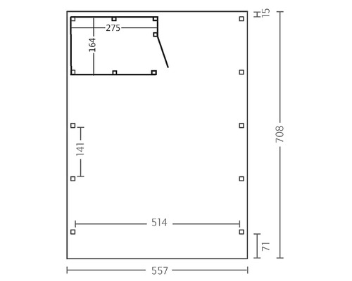 Grundriss mit Maßangaben