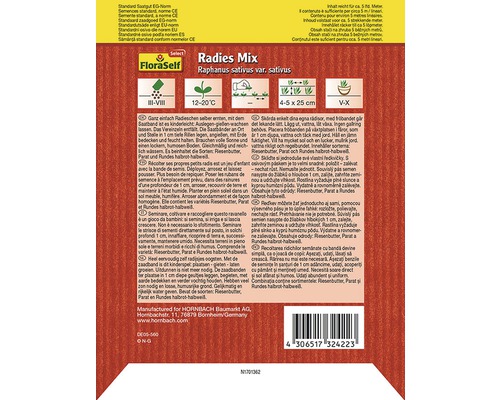 FloraSelf Radieschen Mix Samen