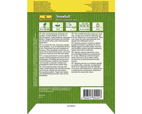 FloraSelf Snowball Mairüben-Samenpackung