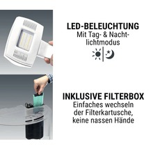 LED-Beleuchtung mit Tag- und Nachtlichtmodus und Filterbox für ein Aquarium
