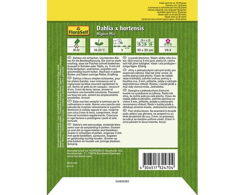 FloraSelf Dahlie x Hortensis Mignon Mix Samenpackung