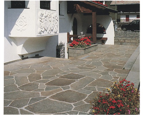FLAIRSTONE Travertin Terrassenplatten Roma römischer Verband Set = 1,48 m²  - HORNBACH Luxemburg