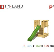 Spielturm Hyland Projekt 1 Holz mit Rutsche grün-thumb-1