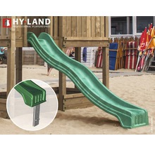 Grüne Kinderrutsche aus Kunststoff für Spielplatz