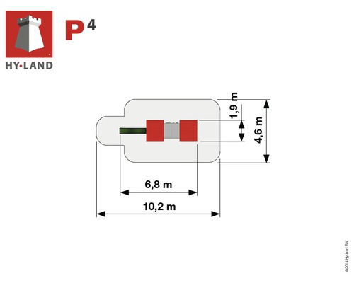 Hy-Land P4 Spielplatz Maße