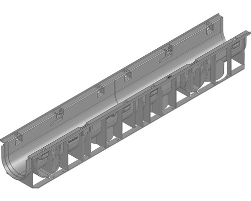 Hauraton Recyfix Standard 100 Entwässerungsrinne Unterteil Typ 01 aus PP 1000 mm x 150 mm x 134 mm