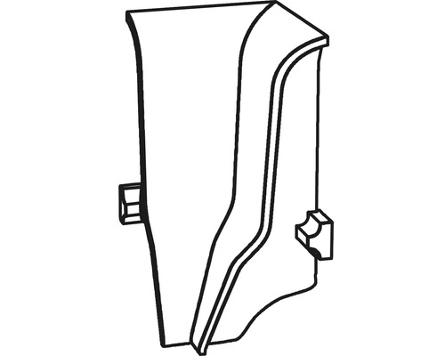 Schemazeichnung einer Eckverkleidung