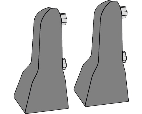 Zwei Pfostenhalter zum Aufschrauben