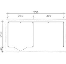 Gartenhaus SKAN HOLZ Texel mit Fußboden 550 x 250 cm schwedischrot-thumb-13