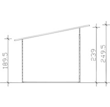 Gartenhaus SKAN HOLZ Texel mit Fußboden 550 x 250 cm schwedischrot-thumb-8