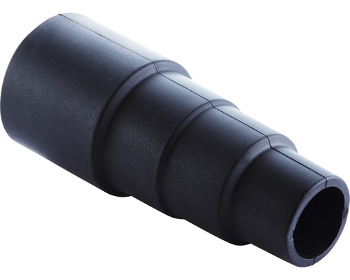 Schwarzer Staubsaugeradapter aus Kunststoff