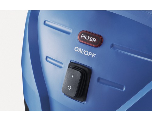 Nahaufnahme einer Filtertaste und eines Ein- und Ausschalters