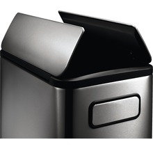 Abfalleimer mit offenem Deckel, aus Metall