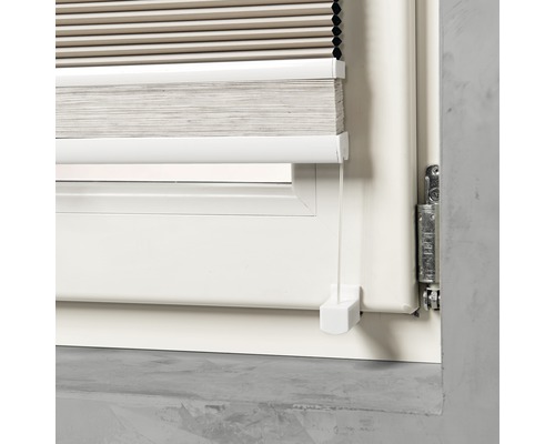 Fenster mit montiertem Plissee