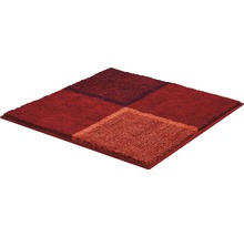 Quadratischer Teppich mit verschiedenen Rottönen