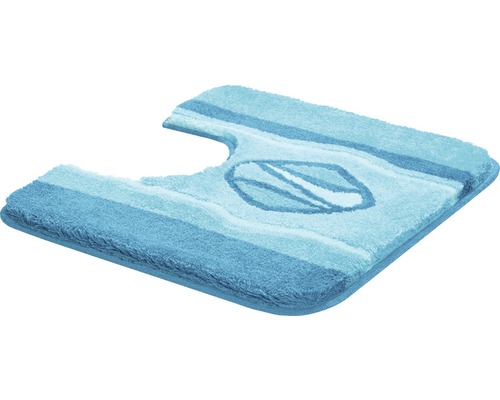Blaue WC-Vorlegematte mit Muster