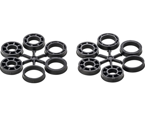 Schwarze Rollen für Rollladengurtführung