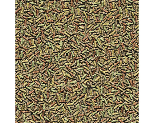 Nahaufnahme von Fischfuttergranulat.