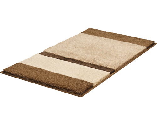 Teppich mit Streifenmuster in verschiedenen Brauntönen