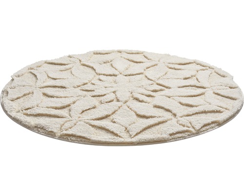 Runder Badteppich mit erhabenem Muster