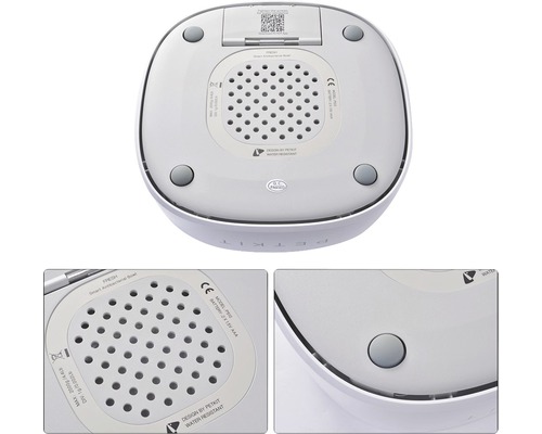 Unterseite einer Petkit Futterschüssel mit Hinweisen zur Wasserfestigkeit