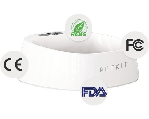 Petkit Futternapf mit CE, RoHS, FC und FDA Siegel