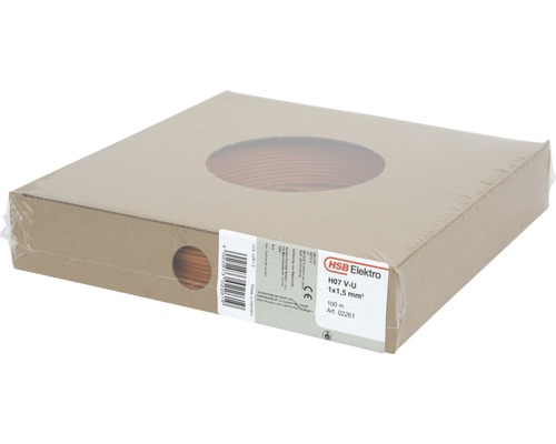 HSB Elektro Installationsleitung H07 V-U 1x1,5 mm² im Karton
