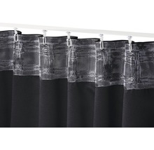 Verdunkelungsschal mit Gardinenband Midnight schwarz 140x255 cm-thumb-2