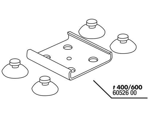 Saugnapf-Halterung mit Bohrlöchern für diverse Anwendungen