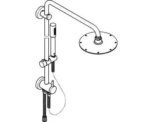 Brausegarnitur mit Kopfbrause und Handbrause