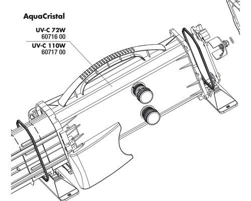 AquaCristal UV-C Wasserklärer Einzelteile